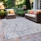 World Rug Gallery Contemporary Geometric Weather Resistant Indoor/Outdoor Area Rug 5' x 7' Blue 4028BLUE5X7 - alternate 3